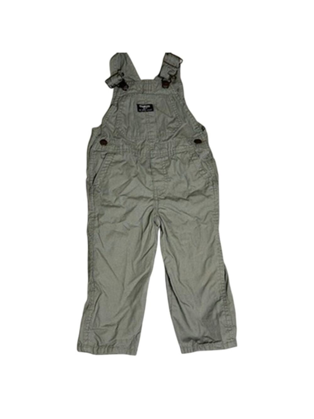Oshkosh B'Gosh Overalls 2T Olive Green Toddler Fall Layer Durable Playwear